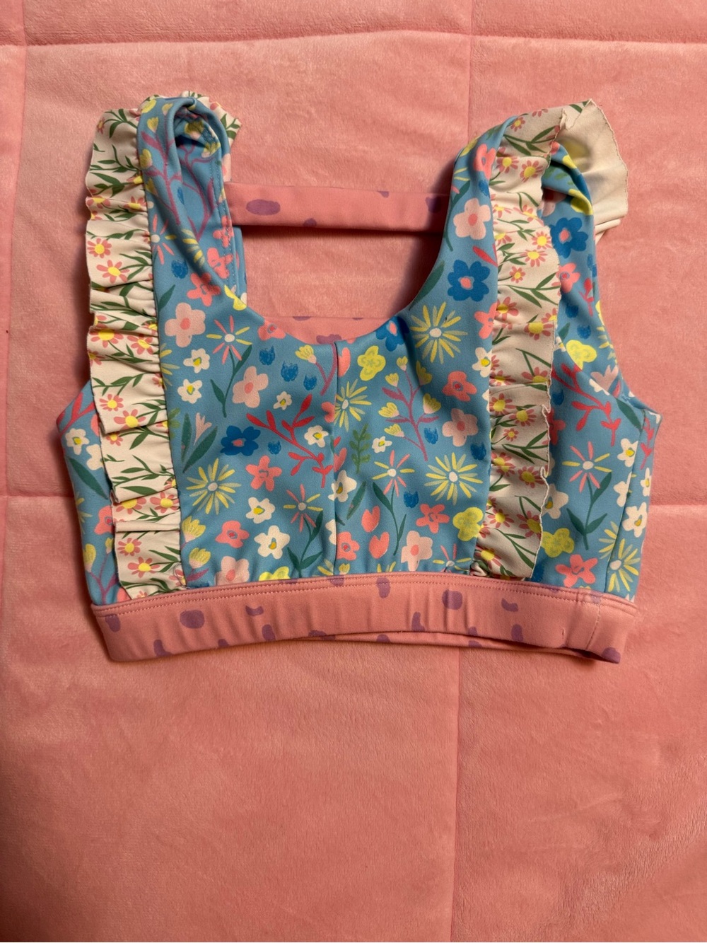 Matilda Jane Floral Ruffle Tank Top - Blue, Pink, Yellow